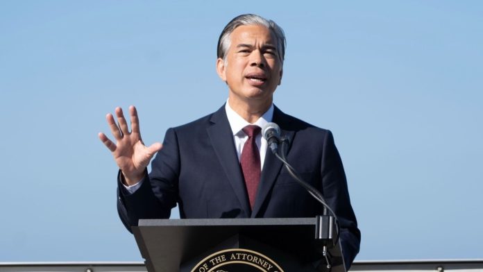 California Attorney General Rob Bonta presented the results of a statewide enforcement campaign during Human Trafficking Awareness Month