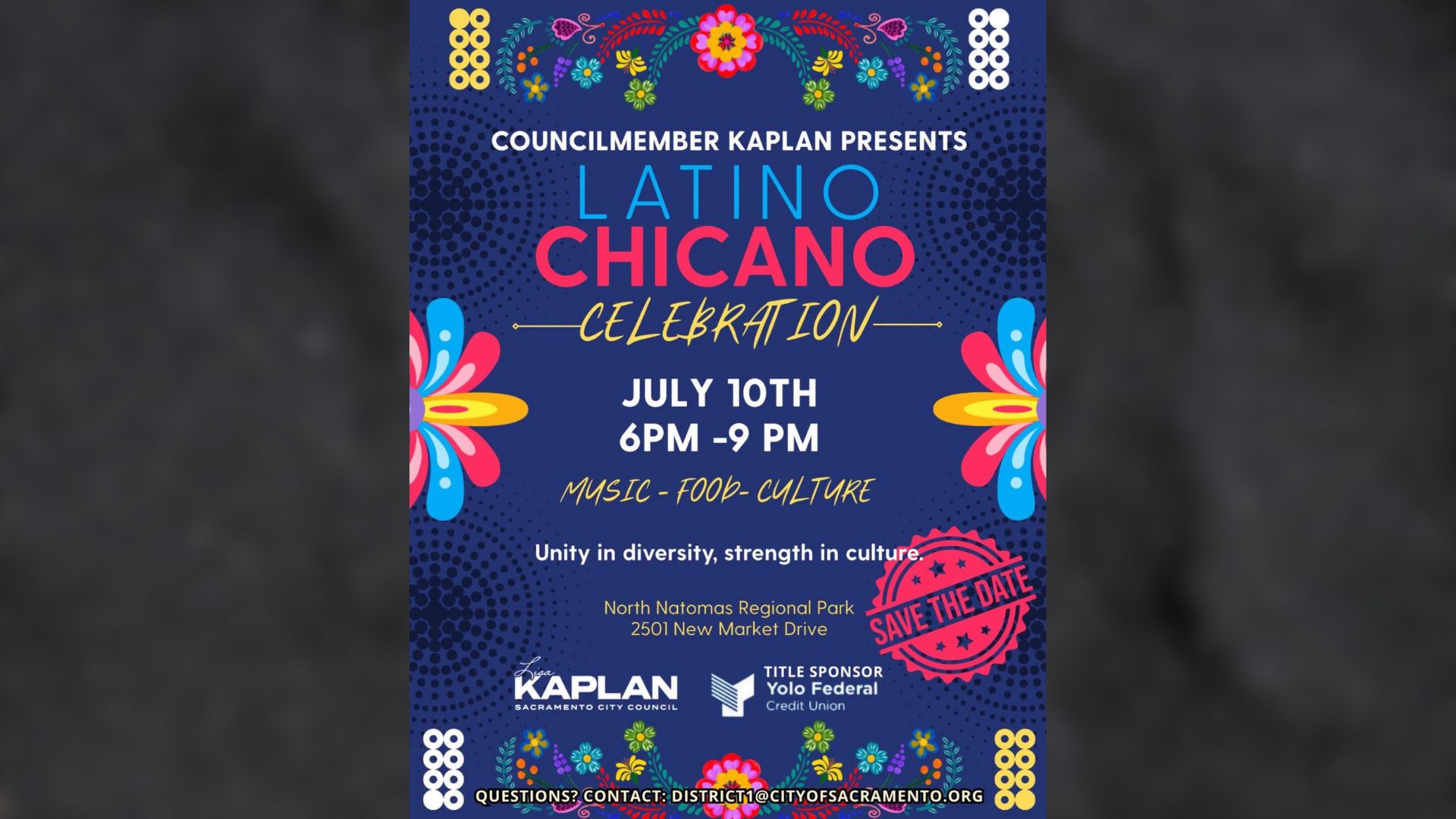 Sacramento’s District 1 is being asked to save a summer Friday for something louder than a meeting and warmer than a city notice: music, food, culture and neighbors in one park.