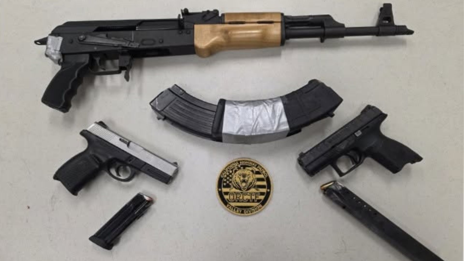 According to the California Highway Patrol, the case shows how organized retail theft investigations can stretch well beyond store shelves. In this instance, roughly $6,000 in merchandise allegedly taken from ULTA Beauty locations led investigators to two arrests and the removal of multiple illegal weapons from the community.