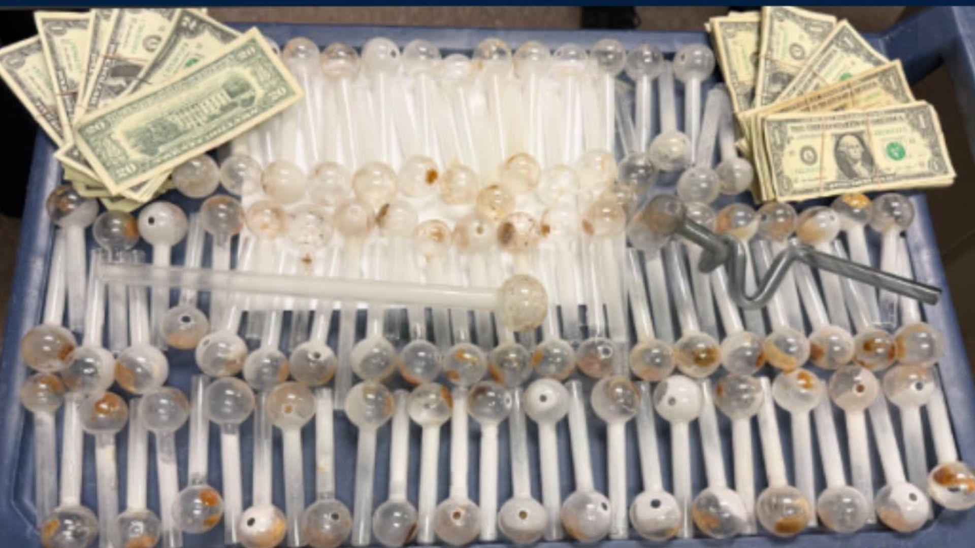 A weeks-long investigation by Sacramento Police Department bike officers in the downtown core ended with a residential search and the discovery of more than 100 drug-smoking pipes already loaded with methamphetamine.