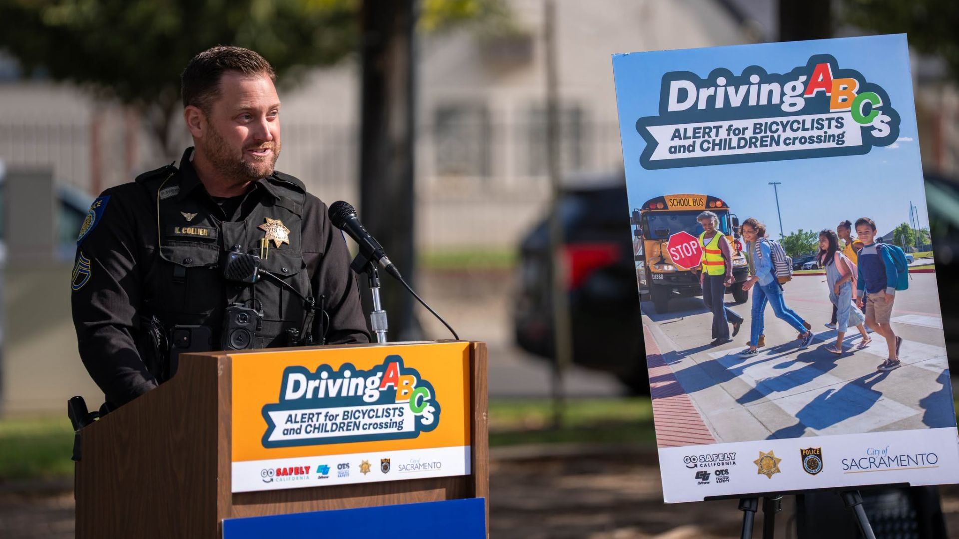 The department recently joined the California Office of Traffic Safety, CHP Valley Division, Slow Down Sacramento and the City of Sacramento for the “Driving ABCs: Alert for Bicyclists and Children Crossing” campaign. The effort also highlighted traffic safety improvements made through Sacramento’s Vision Zero Action Plan.
