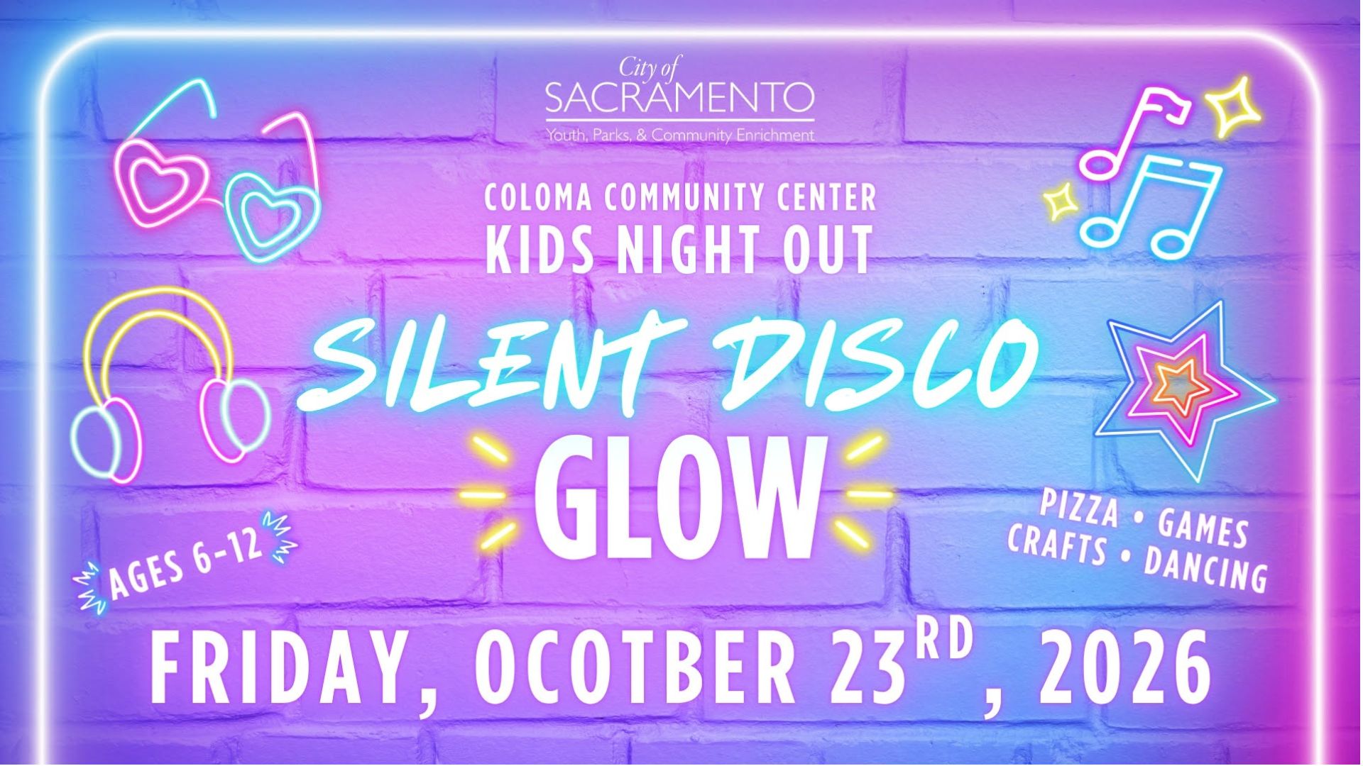 The twist is that the party will not sound much like a traditional dance. Each child will wear wireless headphones, choose a music channel and control the volume during Sacramento’s upcoming Kids Night Out: Silent Disco Glow.